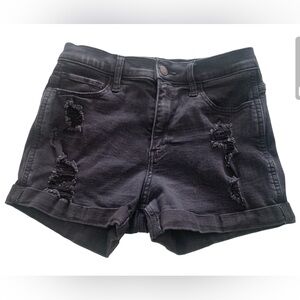 Hollister Black Denim Shorts Size 28